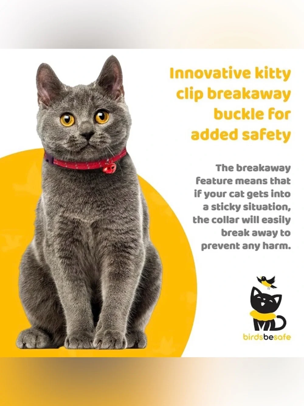 Cat collar cover birdsbesafe and breakaway collar, set of 4